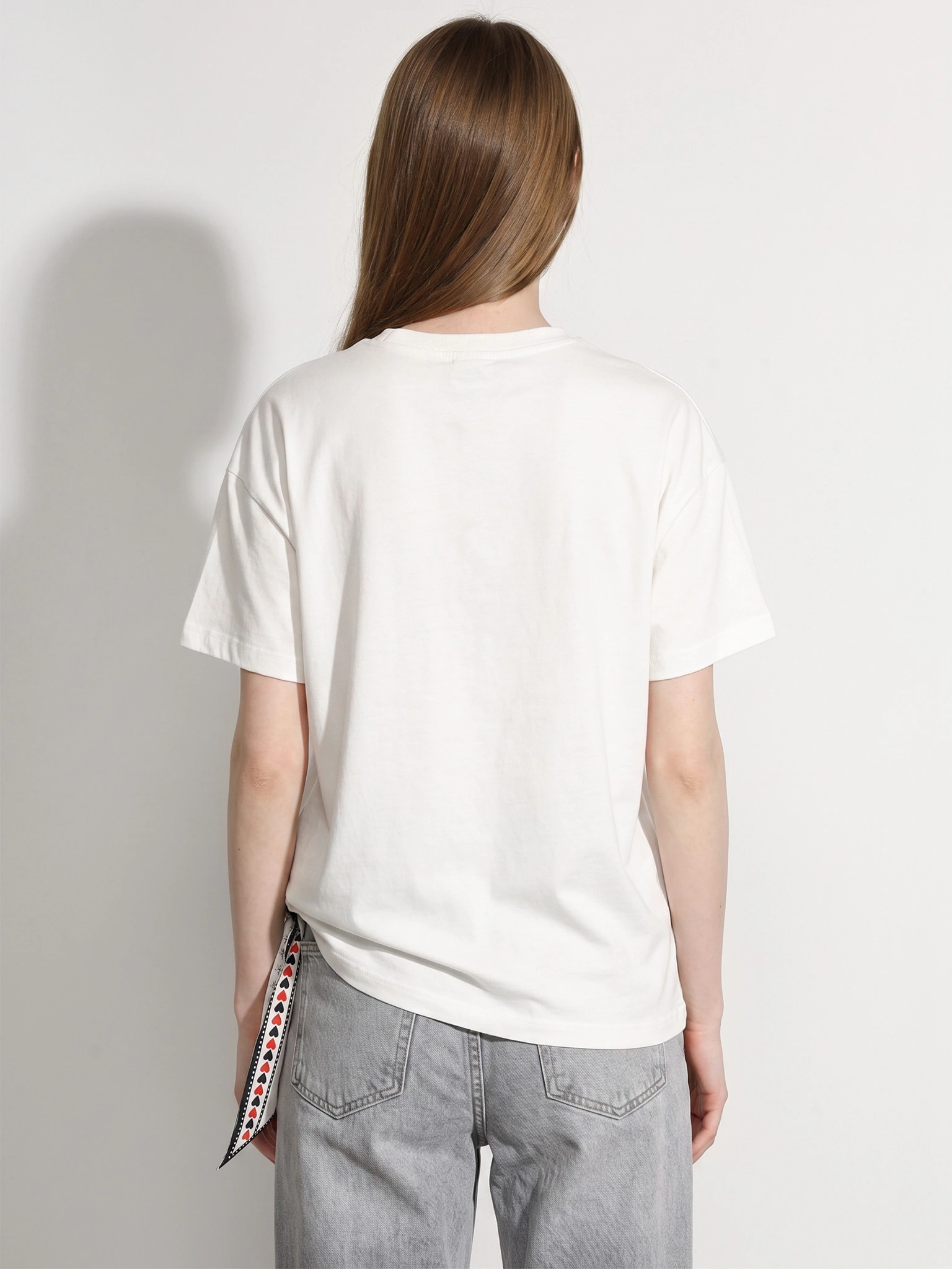 Футболка молочного цвета из хлопка